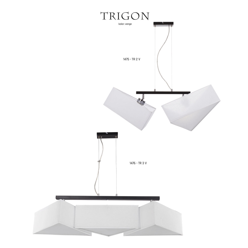 Jupiter 1476 - Hanglamp TRIGON 3xE27/60W/230V