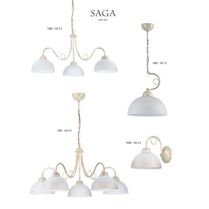 Jupiter 1486 - Hanglamp aan ketting SAGA 3xE27/60W/230V