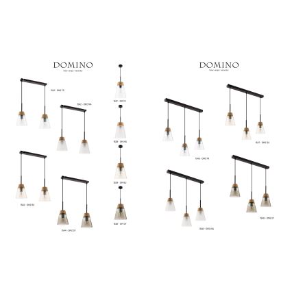 Jupiter 1543 - DM 2 BU - Suspension DOMINO 2xE27/60W