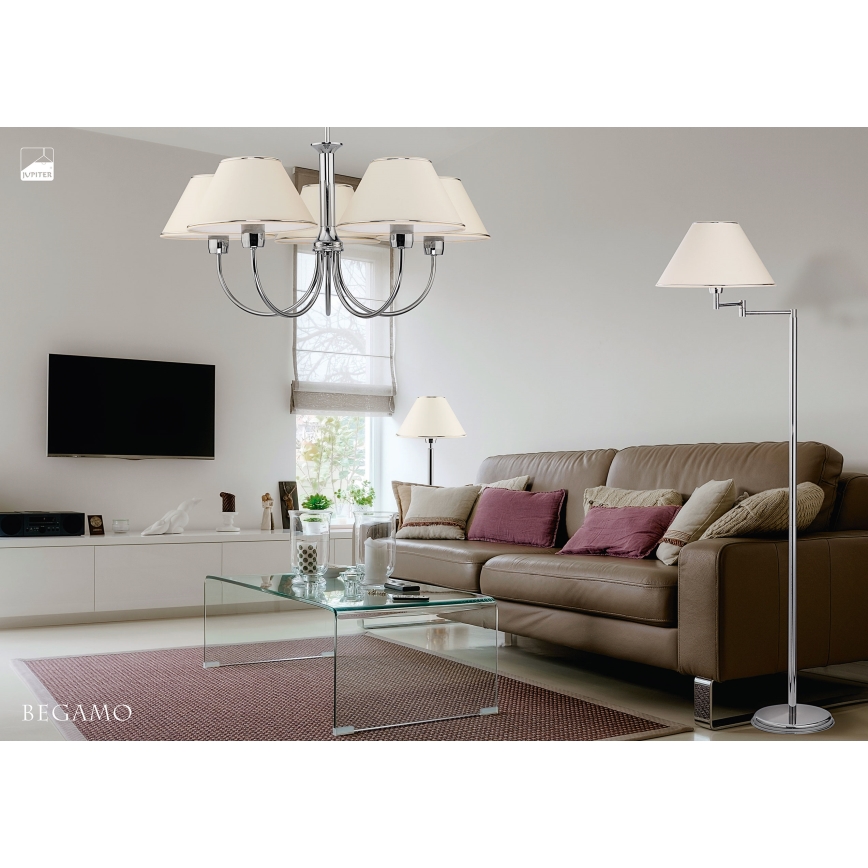 Jupiter 1586 - BG P L CH - Vloerlamp BEGAMO E27/60W