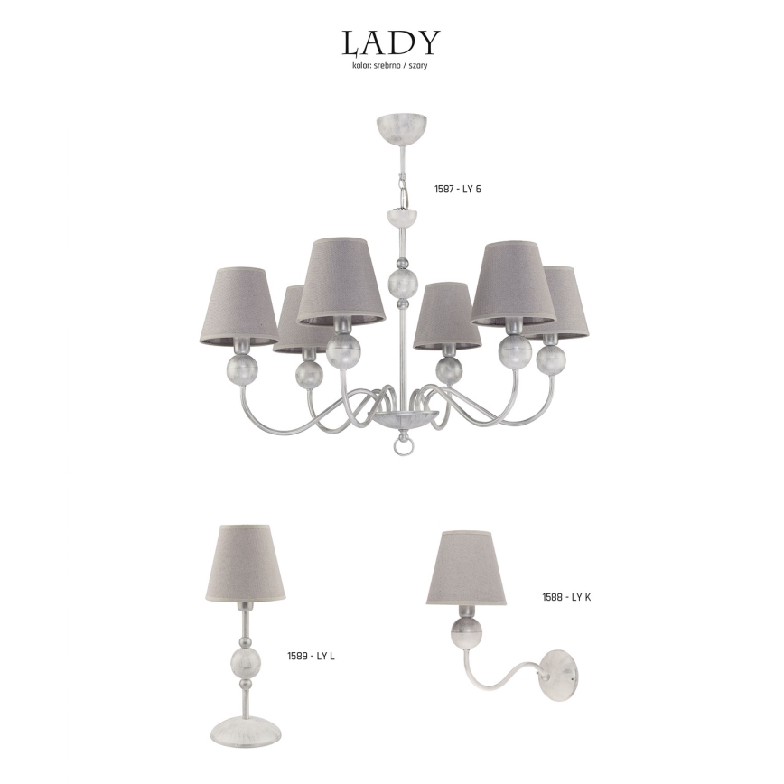 Jupiter 1588 - LY K BI - Wandlamp LADY E14/40W