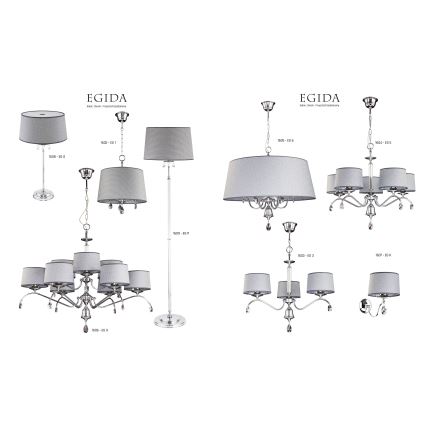 Jupiter 1609 - EG P CH - Lampadaire en cristal EGIDA 3xE27/60W/230V