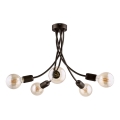 Jupiter 1638 - Hanglamp met vaste pendel LUCE 5xE27/60W/230V titanium
