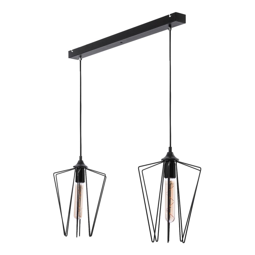 Jupiter 1643 - Hanglamp aan koord SAO 2xE27/60W/230V zwart