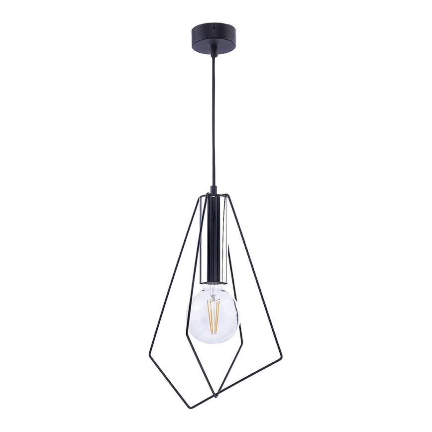 Jupiter 1661 - Hanglamp aan een koord KAIR 1xE27/60W/230V zwart/glanzend chroom