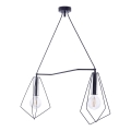 Jupiter 1662 - Suspension filaire KAIR 2xE27/60W/230V noir/chrome brillant