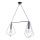 Jupiter 1662 - Suspension filaire KAIR 2xE27/60W/230V noir/chrome brillant