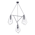 Jupiter 1663 - Suspension filaire KAIR 3xE27/60W/230V noir/chrome brillant