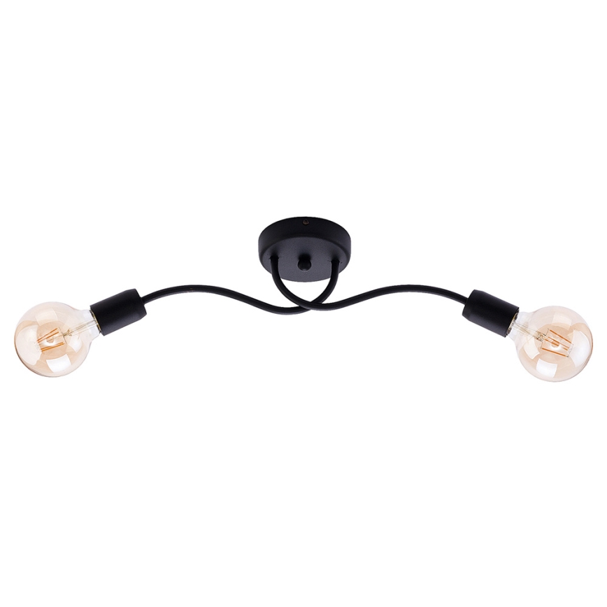 Jupiter 1672 - Applique murale LUCE 2xE27/60W/230V noir