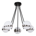 Jupiter 1715 - Hanglamp met vaste pendel ELFA 5xE14/40W/230V glanzend chroom