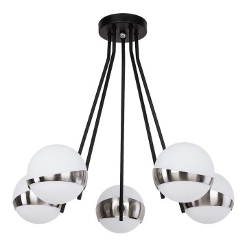 Jupiter 1715 - Hanglamp met vaste pendel ELFA 5xE14/40W/230V glanzend chroom