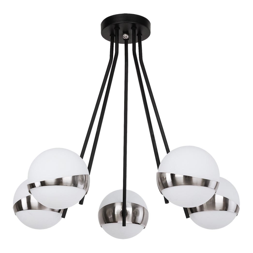 Jupiter 1715 - Hanglamp met vaste pendel ELFA 5xE14/40W/230V glanzend chroom
