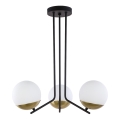 Jupiter 1719 - Hanglamp met vaste pendel SANTA 3xE14/40W/230V koperen