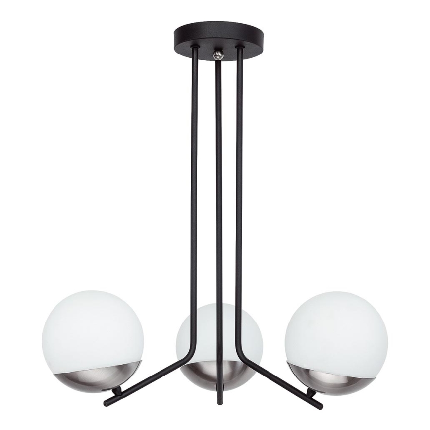 Jupiter 1723 - Hanglamp met vaste pendel SANTA 3xE14/40W/230V glanzend chroom