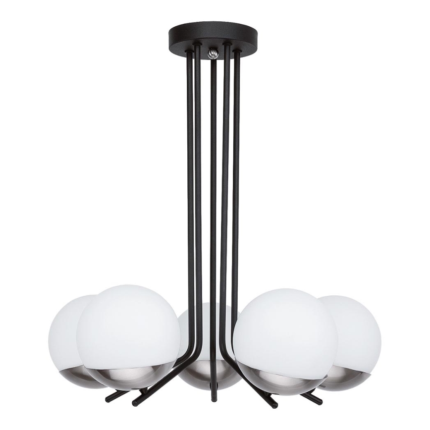 Jupiter 1724 - Hanglamp met vaste pendel SANTA 5xE14/40W/230V glanzend chroom