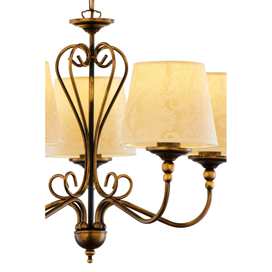 Jupiter 1751 - Hanglamp aan ketting SOFIA 5xE27/60W/230V