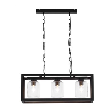 Jupiter 1805 - MC3 - Suspension avec chaîne MACARI 3xE27/60W/230V noir