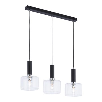 Jupiter 1857 - VA3 - Hanglamp aan een koord VANES 3xE27/60W/230V glanzend chroom/zwart