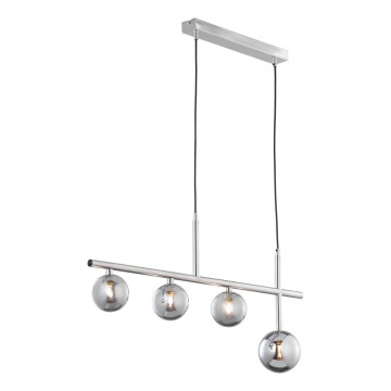 Jupiter 1902 - Hanglamp aan kabel NEPTUN 4xG9/14W/230V mat chroom/rookgrijs
