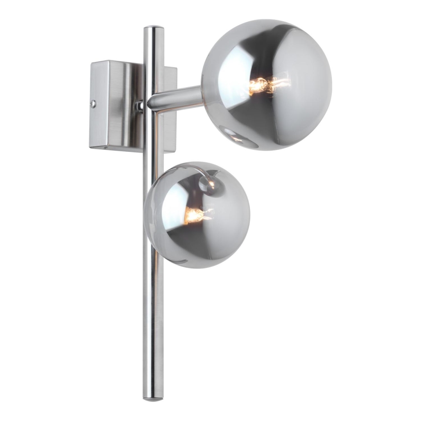 Jupiter 1903 - Wandlamp NEPTUN 2xG9/14W/230V mat chroom/rookgrijs