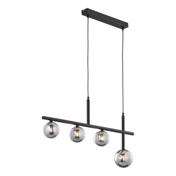 Jupiter 1908 - Lustre sur câble NEPTUN 4xG9/14W/230V noir/gris fumé
