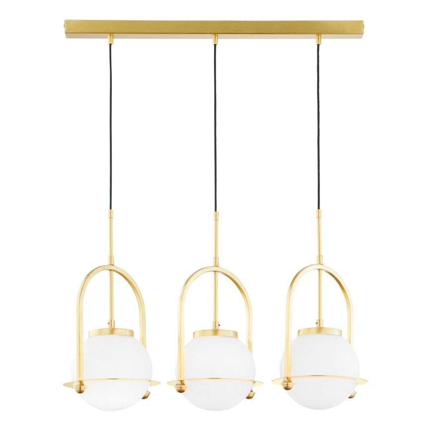 Jupiter 1917 - Hanglamp aan kabel ROSSO 3xE27/15W/230V goudkleurig