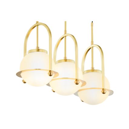 Jupiter 1917 - Hanglamp aan kabel ROSSO 3xE27/15W/230V goudkleurig