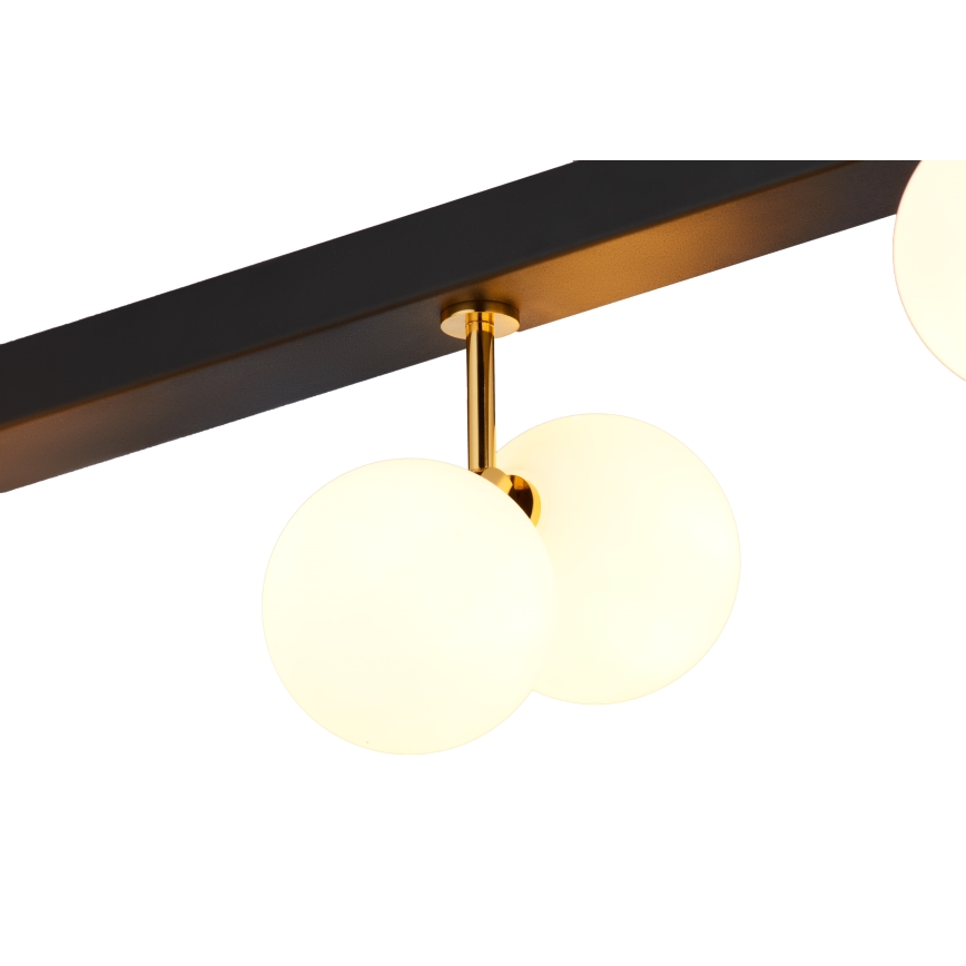 Jupiter 1920 - Hanglamp voor Oppervlak Montage LUNA 6xG9/40W/230V zwart/messing