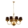 Jupiter 1952 - Suspension sur chaîne BATUMI 8xE27/40W/230V noir/laiton