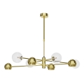 Jupiter 1970 - Hanglamp met vaste pendel MOKA 4xGU10/10W/230V + 4xG9/10W/230V goud/doorzichtig