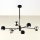 Jupiter 1974 - Suspension-barre MOKA 3xGU10/10W/230V + 3xG9/10W/230V noir/chrome brillant