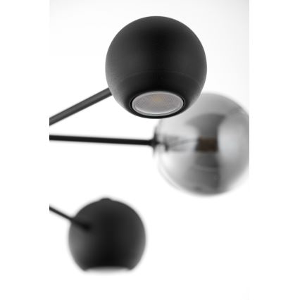 Jupiter 1974 - Suspension-barre MOKA 3xGU10/10W/230V + 3xG9/10W/230V noir/chrome brillant