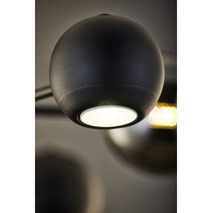 Jupiter 1974 - Suspension-barre MOKA 3xGU10/10W/230V + 3xG9/10W/230V noir/chrome brillant