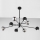 Jupiter 1975 - Hanglamp met vaste pendel MOKA 4xGU10/10W/230V + 4xG9/10W/230V zwart/glanzend chroom