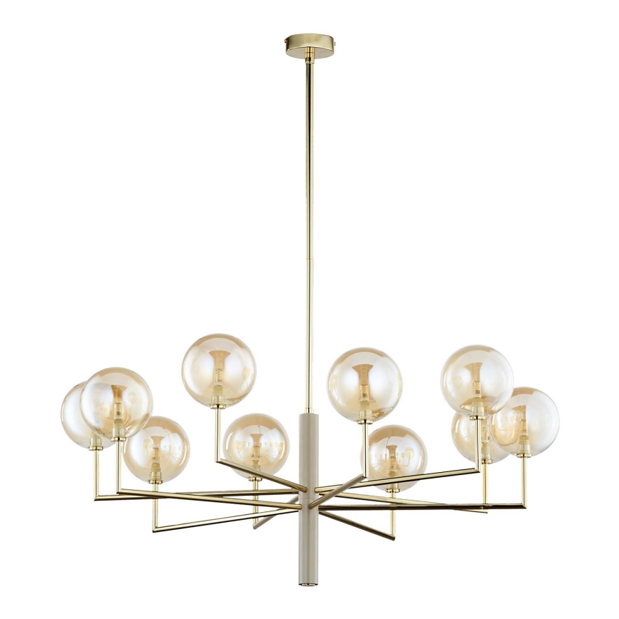 Jupiter 1977 - Suspension-barre FEME 10xG9/10W/230V doré/beige