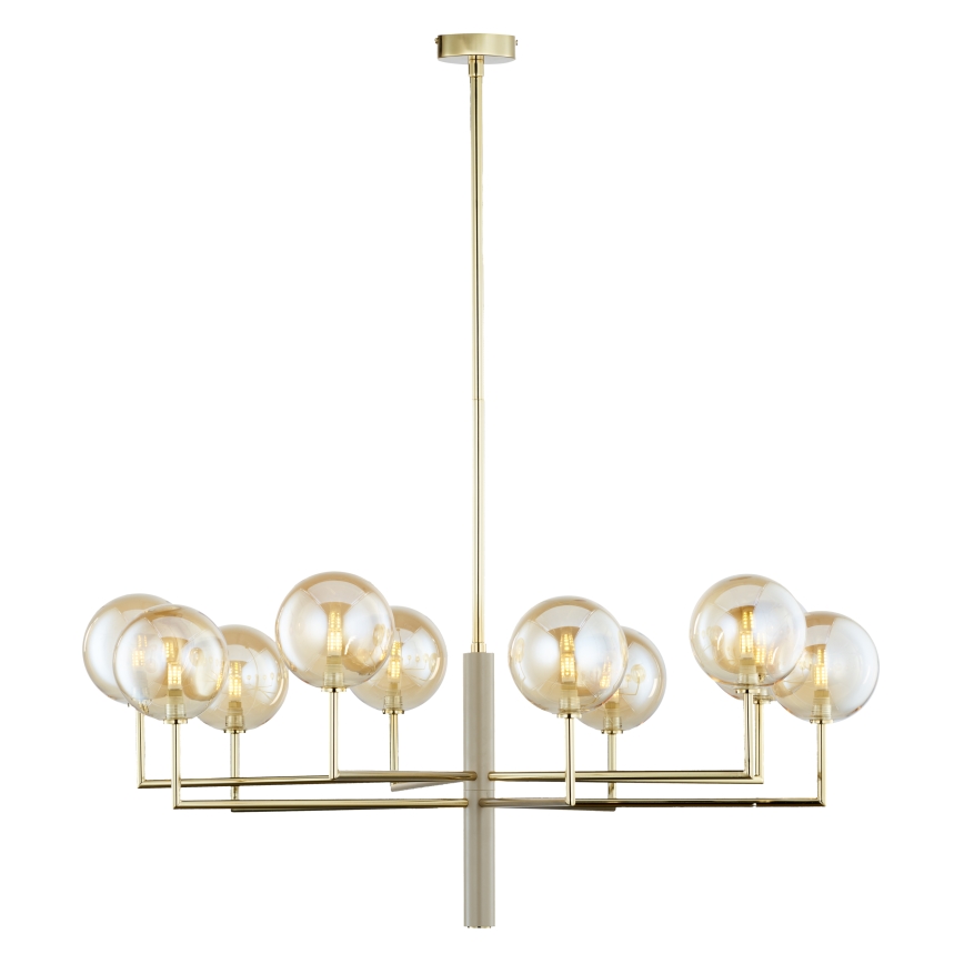 Jupiter 1977 - Suspension-barre FEME 10xG9/10W/230V doré/beige