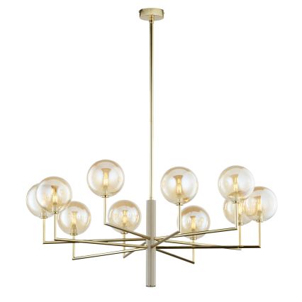 Jupiter 1977 - Suspension-barre FEME 10xG9/10W/230V doré/beige