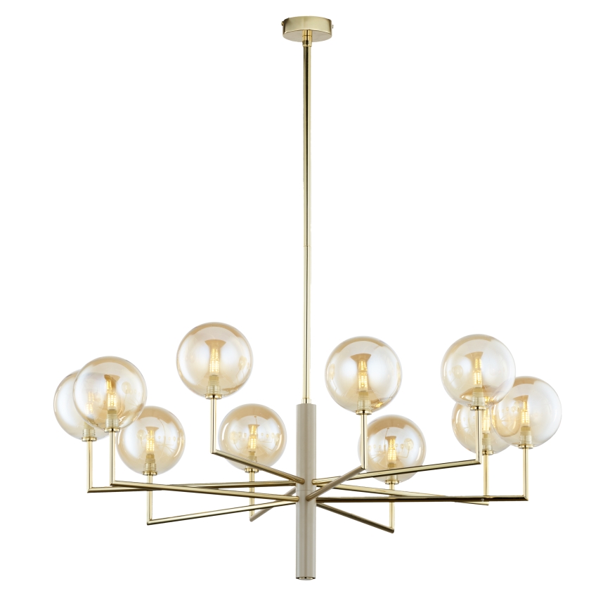 Jupiter 1977 - Suspension-barre FEME 10xG9/10W/230V doré/beige