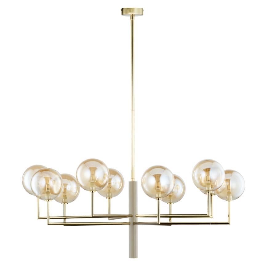 Jupiter 1977 - Suspension-barre FEME 10xG9/10W/230V doré/beige