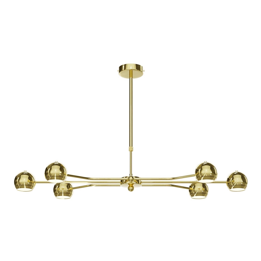 Jupiter 1978 - Hanglamp met vaste pendel TIANA 6xGU10/10W/230V goud