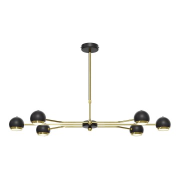 Jupiter 1979 - Hanglamp met vaste pendel TIANA 6xGU10/10W/230V zwart/goud