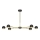 Jupiter 1979 - Hanglamp met vaste pendel TIANA 6xGU10/10W/230V zwart/goud