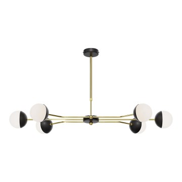 Jupiter 1981 - Hanglamp met vaste pendel TRENTO 6xG9/10W/230V zwart/goud