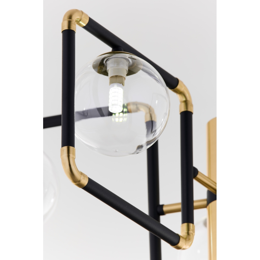 Jupiter 1985 - Hanglamp met vaste pendel IBRA 5xG9/10W/230V zwart/goud
