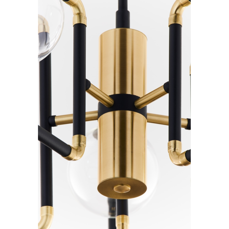 Jupiter 1985 - Hanglamp met vaste pendel IBRA 5xG9/10W/230V zwart/goud