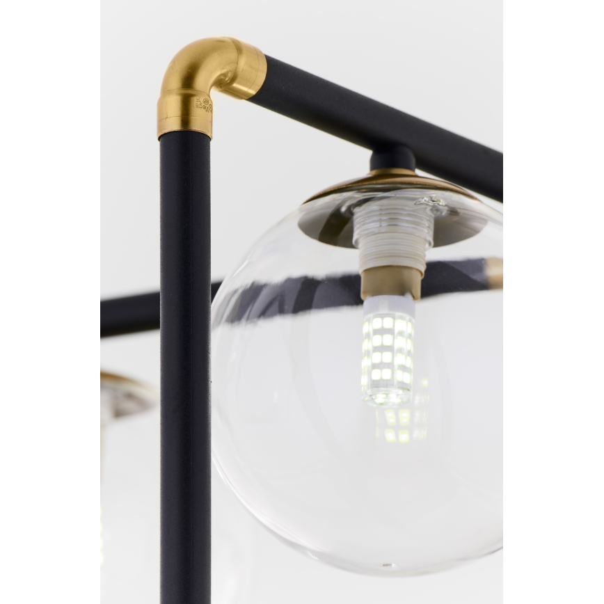 Jupiter 1985 - Hanglamp met vaste pendel IBRA 5xG9/10W/230V zwart/goud