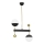 Jupiter 1986 - Hanglamp met vaste pendel DEGO 2xG9/10W/230V zwart/goud
