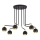 Jupiter 1987 - Hanglamp met vaste pendel VILAR 6xGU10/10W/230V zwart/goud
