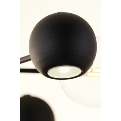 Jupiter 1993 - Hanglamp met vaste pendel MOKA 3xGU10/10W/230V + 3xG9/10W/230V zwart/beige