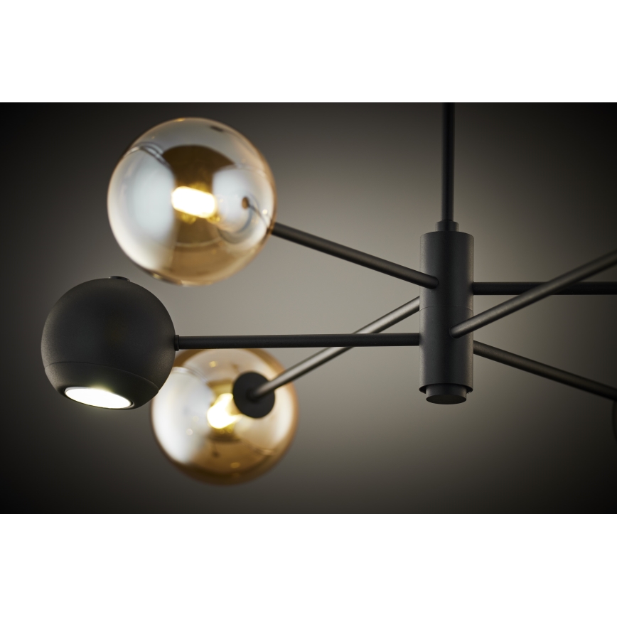 Jupiter 1993 - Suspension-barre MOKA 3xGU10/10W/230V + 3xG9/10W/230V noir/beige